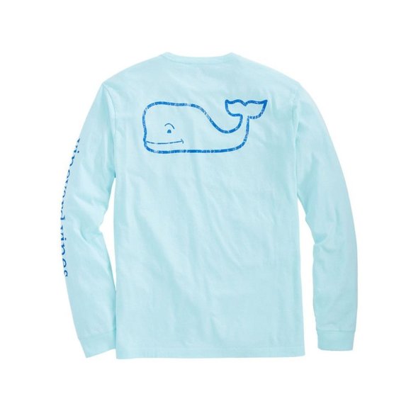 Vineyard Vines Whale Long Sleeve Pocket Tee - Picture 1 of 1